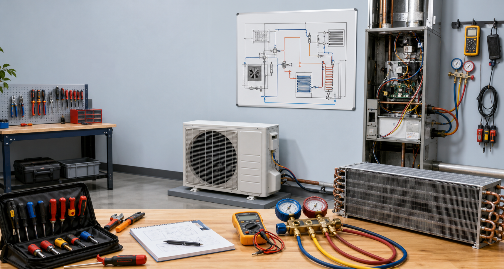 HVAC repair training equipment